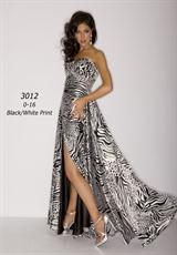 2012 WOW Prom Dresses 3012.  Available in Black/White Print